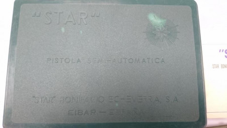 Hola. Vendo Pistola marca STAR, mod. SUPER S, en muy buen estado y todo original,  cuatro cargadores, 01