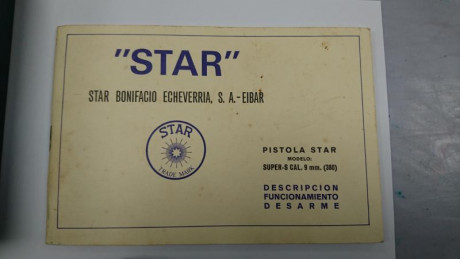 Hola. Vendo Pistola marca STAR, mod. SUPER S, en muy buen estado y todo original,  cuatro cargadores, 00