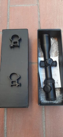 Visor 3-12x42, con corrección de paralaje de 7.5Y a infinito, ajuste de dioptrías en el ocular, tubo de 02