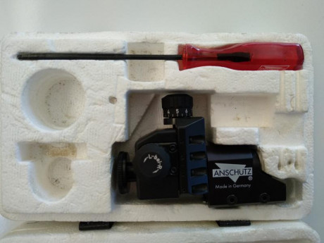 Hola compañeros,

Vendo diopter Anschutz modelo 7002/20, el de 20 clicks. 

Estado: muy bueno. 

Precio: 01