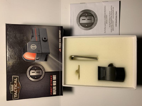 Sin uso, como nuevo. 5 MOAS
https://www.blackrecon.com/punto-rojo-bushnell-first-strike.html
Precio nuevo 02