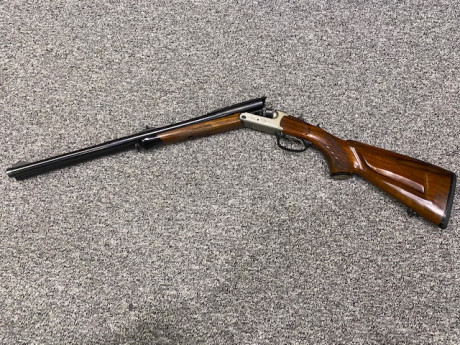 *** VENDIDO ***
RIFLE PARALELO DE DOS CAÑONES,
DOS DISPARADORES, LONGITUD DE CAÑÓN 57,5 cm., LONGITUD 02