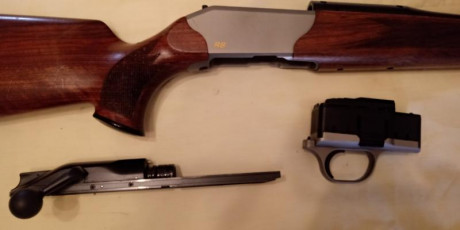 Vendo Blaser R8 standard de madera en 338 WM y cañón adicional en 270WSM.
Todo en buen estado. El rifle 12