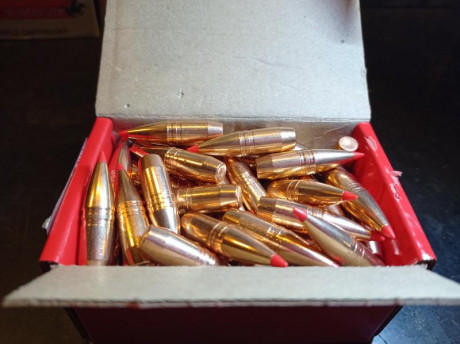 Se venden proyectiles del 375. Tipo GMX.
250grns.
Aunque en la caja pone 50unidades, en ella hay 75.
50€. 01