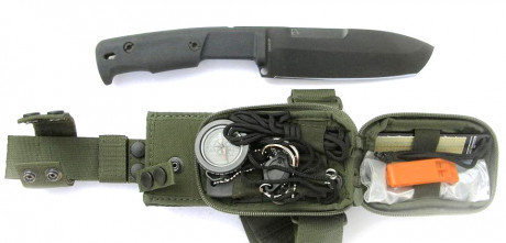Cuchillo Extrema Ratio de supervivencia modelo Selvans, con accesorios. Diseñado en colaboración con la 00