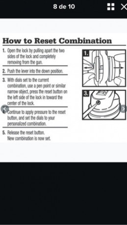 Candado de seguridad para armas cortas y largas, con sistema de combinación de 3 dígitos 10€ Vendido :duelo: 10