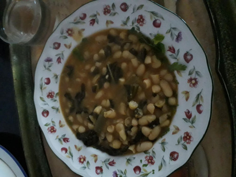 Hoy para comer acelgas hervidas y chuletón de vaca gallega vieja con seis semanas de maduración en cámara 130