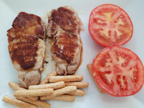 Hoy para comer acelgas hervidas y chuletón de vaca gallega vieja con seis semanas de maduración en cámara 00