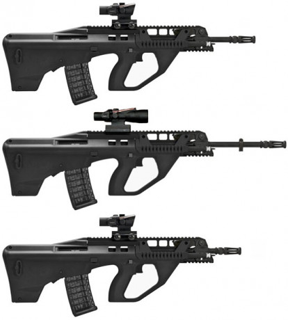 Australia, se decidió por el AUG, y lo fabricó bajo licencia como "F88 Austeyr". Era una copia 00