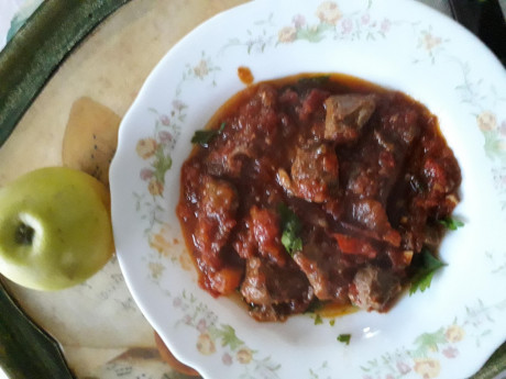 Hoy para comer acelgas hervidas y chuletón de vaca gallega vieja con seis semanas de maduración en cámara 160