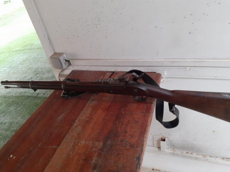 Pongo a la venta este fusil corto berdan español. Creo que la denominación es carabina rayada de cazadores 01