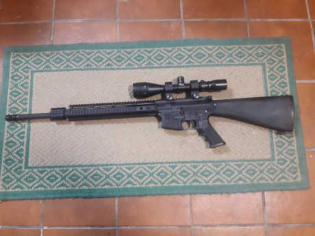 VENDIDO. Se vende AR15  marca Olimpic calibre 222.
Cañon pesado de 20". Ideal para tiro.
El arma 01