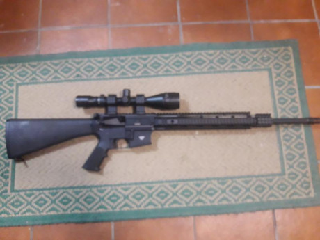 VENDIDO. Se vende AR15  marca Olimpic calibre 222.
Cañon pesado de 20". Ideal para tiro.
El arma 00