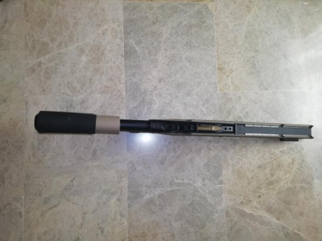 Chasis MDT modelo HS3, color fde (marrón), con estructura Ar15, para rifles remington 700 de corta acción, 01