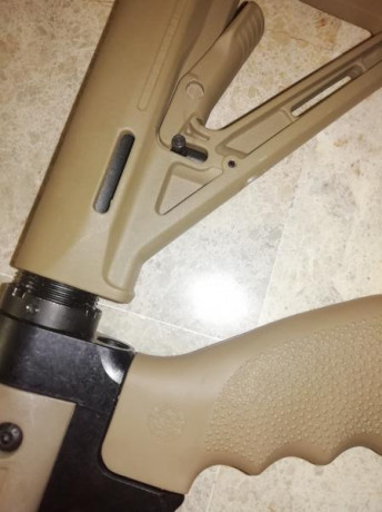 Chasis MDT modelo HS3, color fde (marrón), con estructura Ar15, para rifles remington 700 de corta acción, 12