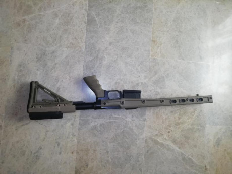 Chasis MDT modelo HS3, color fde (marrón), con estructura Ar15, para rifles remington 700 de corta acción, 10