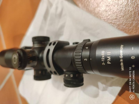 Muy buenas vendo  Visor Schmidt Bender 3-12x50 PM II  retícula iluminada P3L primer plano focal, tubo 01