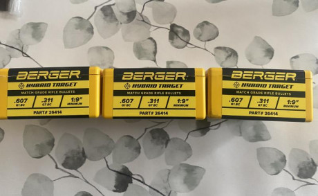 Buenas, vendo 300 puntas calibre 6.5 Berger hybrid 140gr.
Todas son del mismo lote y sólo abiertas para 00