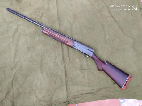 Saludos
Vendo Browning Auto 5 12/70 de 1962 en buen estado.

El guardamanos es nuevo y la culata ha sido 01