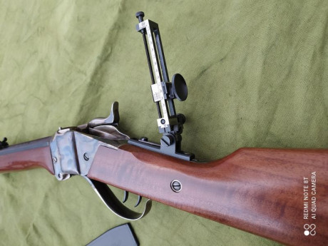 Saludos,
Vendo Sharps IAB 45/70 con cañon Pedersoli, de Armeria Izquierdo en buen estado.
Tiene tunel 31