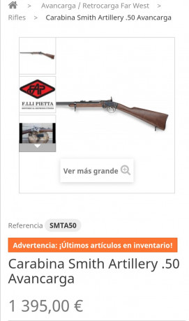Hola,

Revisando el apartado de compra venta de avancarga me llama la atención un par de rifles que no 71
