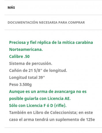 Hola,

Revisando el apartado de compra venta de avancarga me llama la atención un par de rifles que no 70