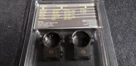 Hola compañeros,
Tengo sin estrenar una anillas de 1" altas originales CZ para los modelos de la 00