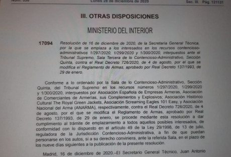 En el BOE del día 30 sale algo referente al nuevo reglamento, 20 dias "para cursar observaciones". 120