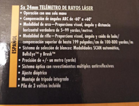 Buenas noches, se vende telémetro Bushnell Scout Arc 1000 . Tiene inclinómetro para corregir la distancia 02