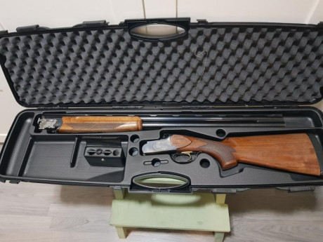 VENDIDA
SE VENDE ESCOPETA SUPERPUESTA CALIBRE 12, MARCA LANBER. 
CON POLICHOQUES, EXPULSORES Y SELECTOR 00