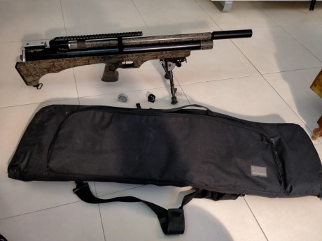 ########        Vendida #####
Se vende dark bull 6.35  tal como está en la foto con moderador , bípode 00