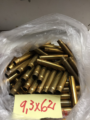 Hola a todos, dispongo de vainas vacias disparadas una sola vez en calibre 338 wmg, 7mm y 9,3x62, por 00