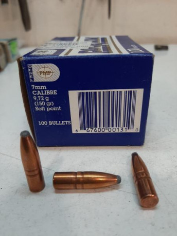 Marca PMP Calibre 7 mm. 150 Grs Soft Point  100 unidades ----------------------- 50 € Vendidas
Marca RWS, 02