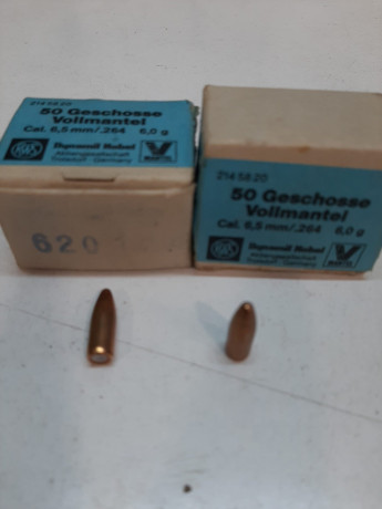 Marca PMP Calibre 7 mm. 150 Grs Soft Point  100 unidades ----------------------- 50 € Vendidas
Marca RWS, 10