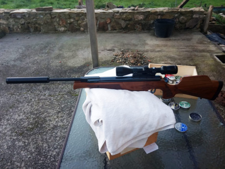 Bueno, para animar el foro un poco, propongo colgar fotos de dianas y arma usada para ello, pudiendo ser 40