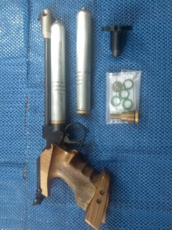   VENDIDA  
pistola tiro precision Walther cp2, por no usar.
Dispositivo de tiro en seco y fuego real
Empuñadura 02