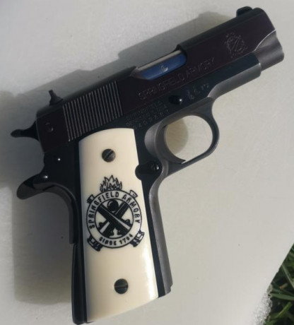 Springfield Armory compact 1911. 3,5" 
Calibre 45 Acp
Made in Usa. Con su maletin original. 
Guiada 00