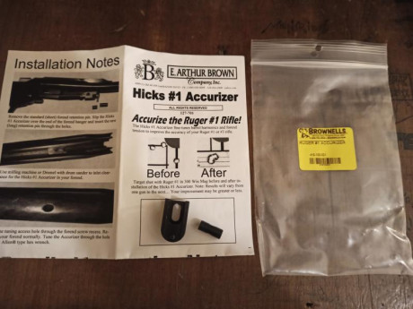 Buenos días, vendo un kit de eliminación de armonicos( vibraciones) para mejorar la precisión del monotiro 00