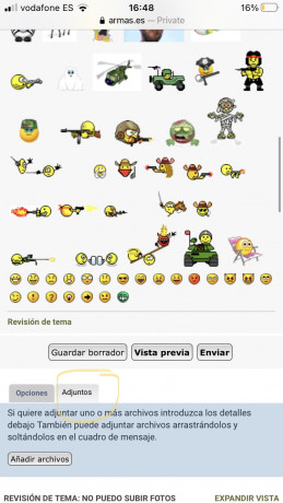 Buenas compañeros, a ver si alguien me alumbra el camino....no puedo subir fotos a mis publicaciones y 10