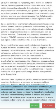 Hola.
Acabo de leer esto en un digital.

https://www.libremercado.com/2020-12-26/gobierno-prohibicion-calibres-armas-rifles-caza-6693407/?_ga=2.60834789.878881025.1608986450-601734879.1603648939

Es 10