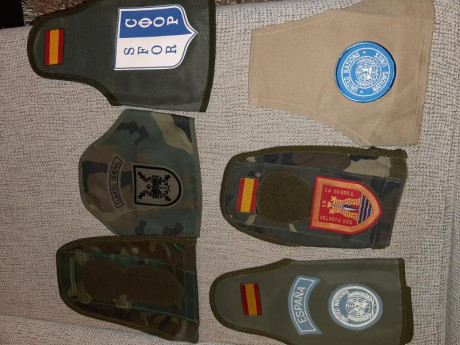 Lote de brazaletes militares españoles de misiones internacionales.Rebajados a 60€ más gastos de envio 00
