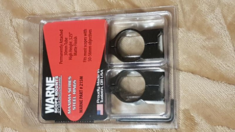 Solo probadas, no usadas
Altura (Altas)
Diametro tubo 30mm
Para bases o carriles weaver 
Precio habitual 00