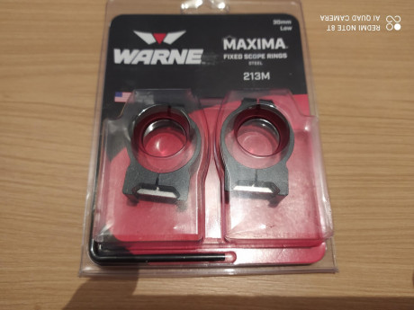 Saludos
Vendo anillas Warne Maxima fijas 30mm bajas, como nuevas.

40E portes incluidos en la peninsula 01