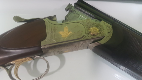 SE VENDE POR NO USAR
ESCOPETA CALIBRE 12-76 UN CAÑON ESTRIADO Y OTRO LISO. 61CM 
POLICHOQUES 
EXPULSORA
SELECTOR 11