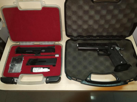 Buenos dias.

Vendo esta pistola STI Edge de 9mm con su kit de conversíon a .22.
Habrá tirado unos cuatro 02