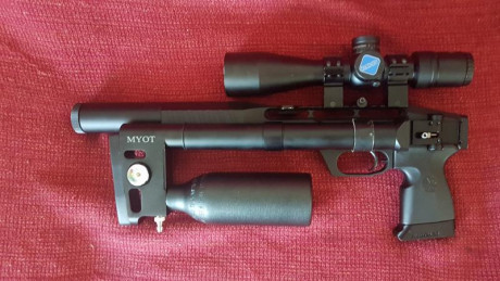 Carabina EDGUN LESHIY
DOS cañones 5,5   6,35  cañones de 35mm
regulador HUMA
 silenciador original mas 02