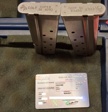 Pongo a la venta mi: 

COLT COMBAT ELITE 38 SUPERAUTO 5 PULGADAS Y CAÑON ADICIONAL 9 mm luger

Tiene un 22