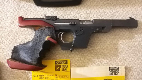 Pongo a la venta para hacer hueco Walther Gsp 22lr modelo sobradamente conocido . Con dos cachas, dos 10