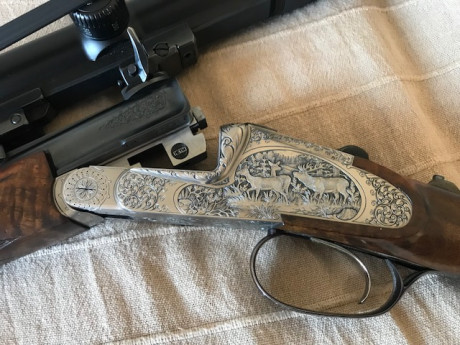 Rifle HEYM monotiro, calibre 6,5x65R. Una auténtica joya. Como nuevo, ni un arañazo. Grabados artesanales 00