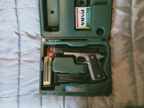 Hola a todos, vendo pistola Paraordnance 9 mm p., Esta perfecta, con tres cargadores de 18, alza micrometrica 00